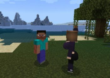 Steve and Jenny from Jenny Mod for Minecraft PE