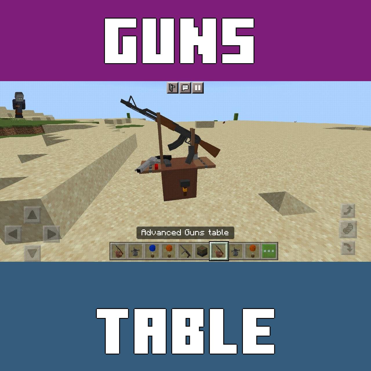 Table from Gun Mod for Minecraft PE