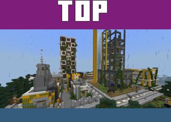 Top View from Abandoned City Map for Minecraft PE