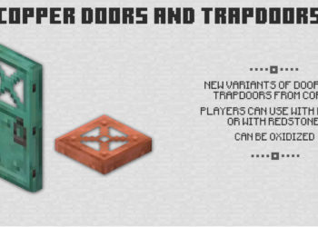 Copper Doors for Minecraft PE 1.20-1.21