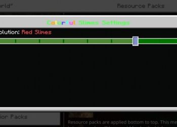 Settings from Slime Texture Pack for Minecraft PE