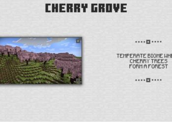 Cherry Grove from Minecraft PE 1.20