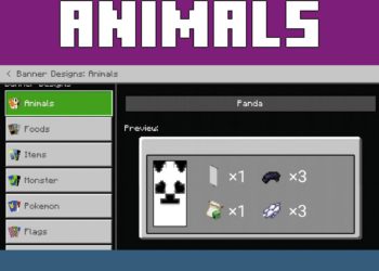 Animals Banners from Banners Mod for Minecraft PE