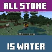 All Stone is Water Mod for Minecraft PE