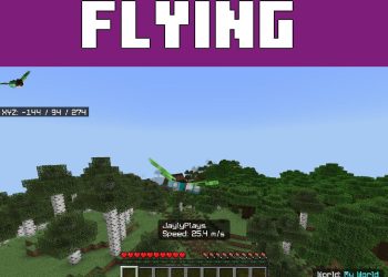 Flying from Speedometer Mod for Minecraft PE