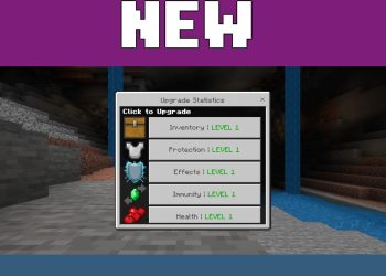 Menu from Level Statistics Mod for Minecraft PE