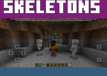 Skeletons from MMSA Mod for Minecraft PE