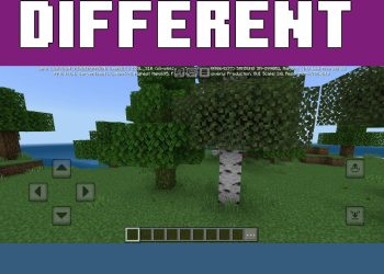 Trees from Fused Falling Leaves Mod for Minecraft PE