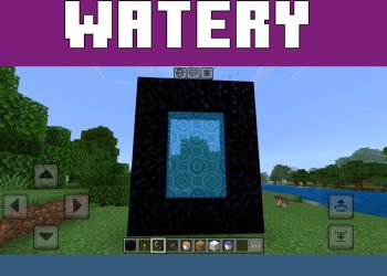 Watery Ripples from Stars Alternate Portals Texture Pack for Minecraft PE