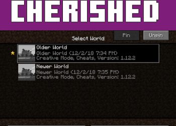 Cherished Worlds from Mods for Minecraft Java 1.22