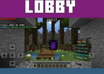 Lobby from One Block 2 Map for Minecraft PE