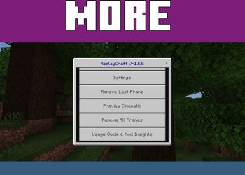 Options from Replay 2 Mod for Minecraft PE