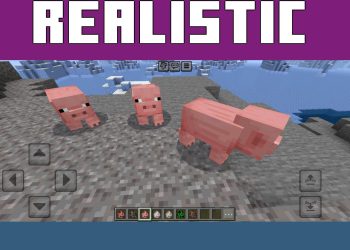 Pigs from Dynamic Animations Texture Pack for Minecraft PE