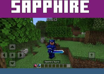 Sapphire from Fantasy Ores Mod for Minecraft PE