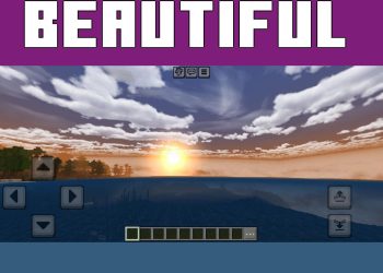 Sunset from Haptic Shader for Minecraft PE