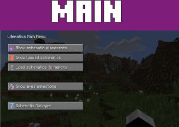 Menu from Litematica Mod for Minecraft PE