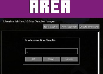 Selection from Litematica Mod for Minecraft PE