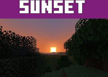 Sunset from Distant Horizons Mod for Minecraft Java